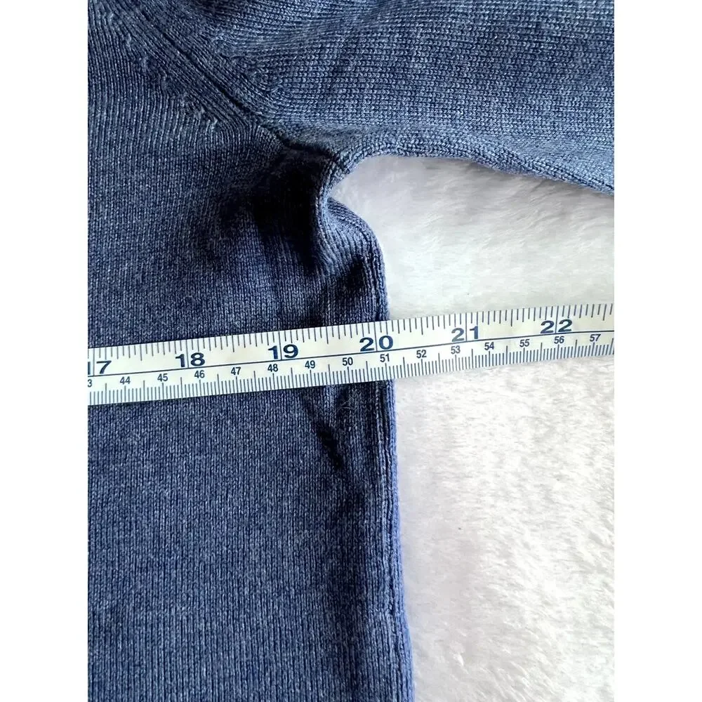 Banana Republic Extra Fine Merino Wool V-Neck Sweater Men’s M Blue